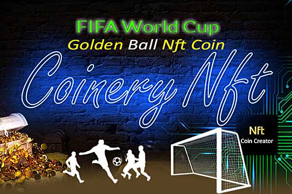 Coinerynft Banner Neon Golden Ball Nft Coin