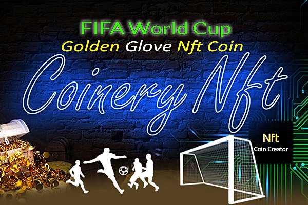 Coinerynft Banner Neon Golden Glove Nft Coin